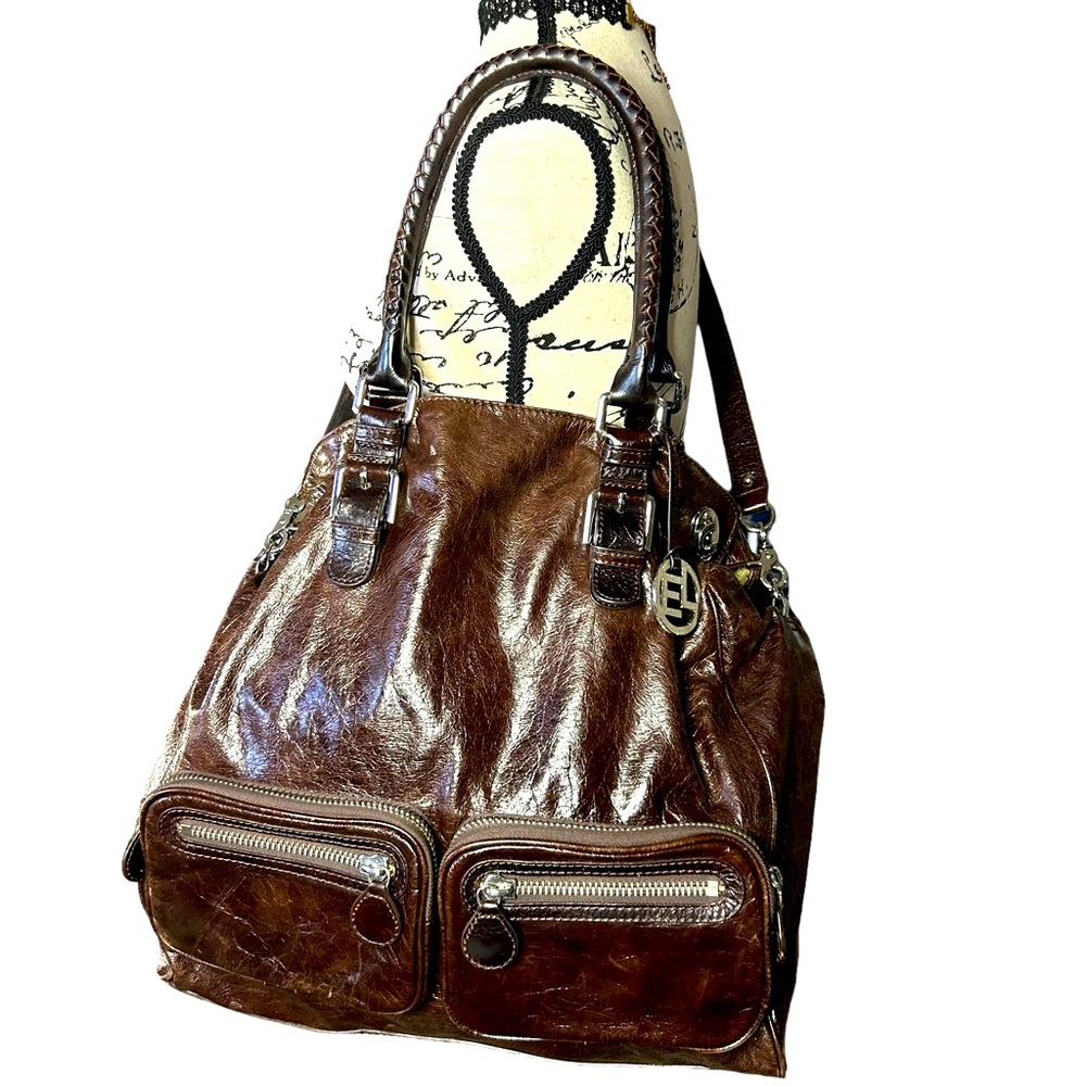 Sac Hobo Elliott Lucca El Signature – Cuir Noir – Glands – Fourre-tout Femme